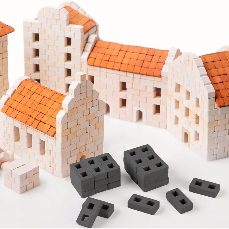 Art Craft Building - 60Pcs 1/12 Scale Grey Mini Architectural