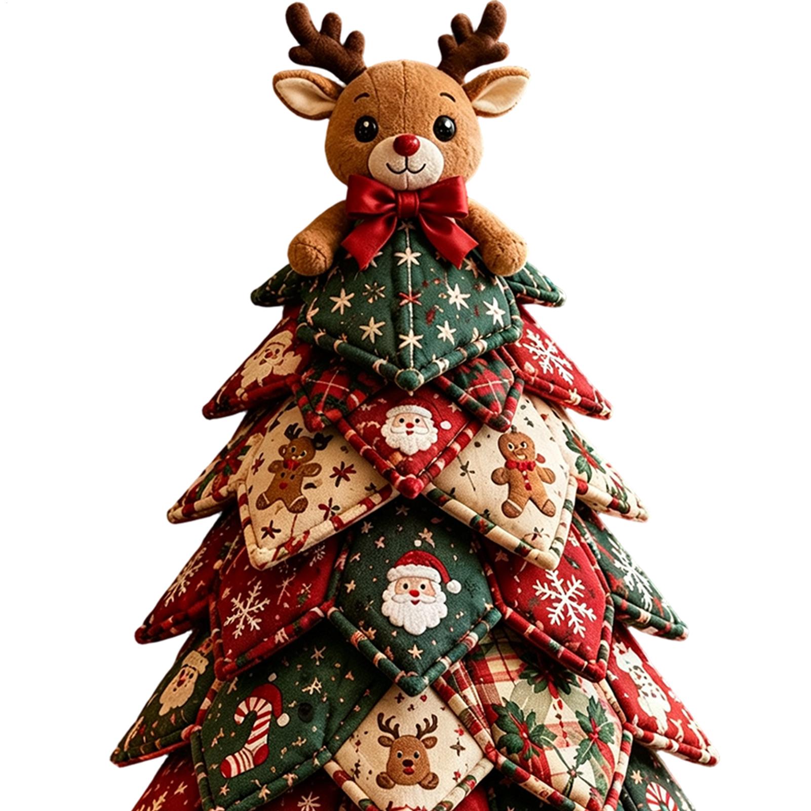 Art Craft Kits - Christmas Quilted Fabric Tree Kit 3D