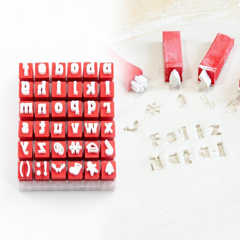 Art Craft Clay - Christmas Style Alphabet Clay Stamp Set