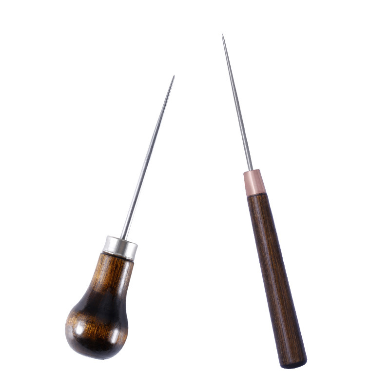 Wood Handle Drillable Awl Roun - Leather Tooling Kit review and price