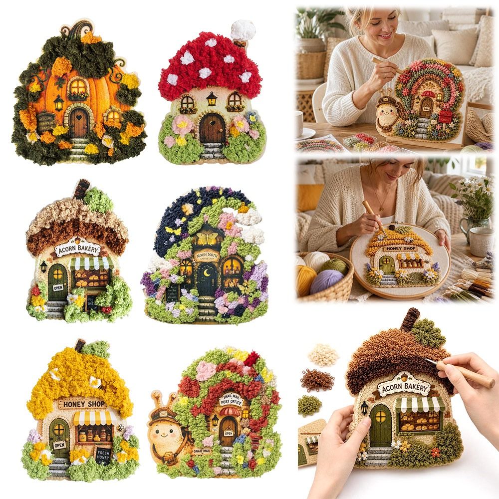 Whimsical Village 3D Fabric Po - Art Craft Village review and price
