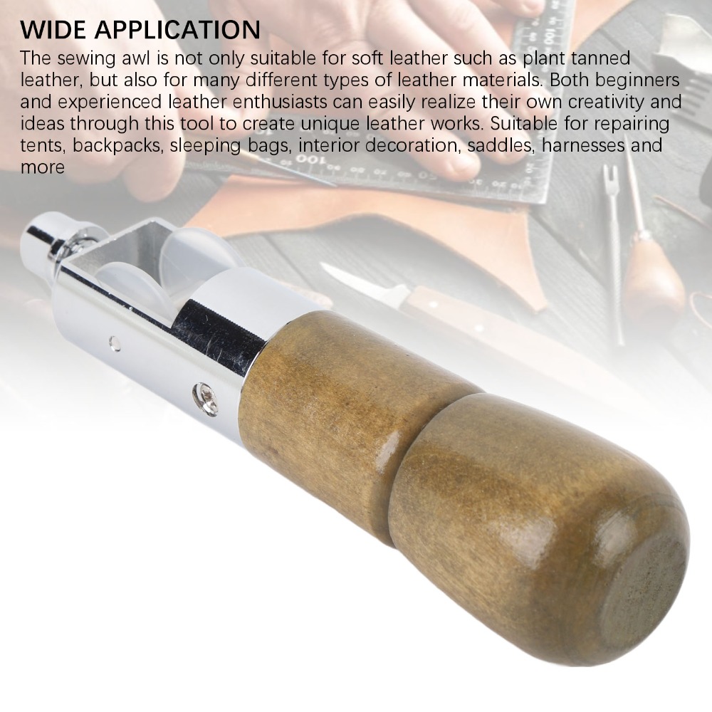 Ergonomic Wooden Handle Leathe - Leather Tooling Kit review and price