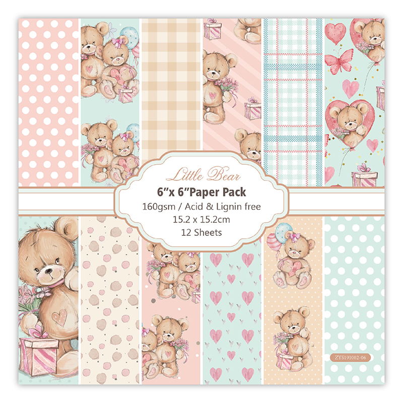 12 Sheets little bear Scrapboo - Art Craft Background review and price