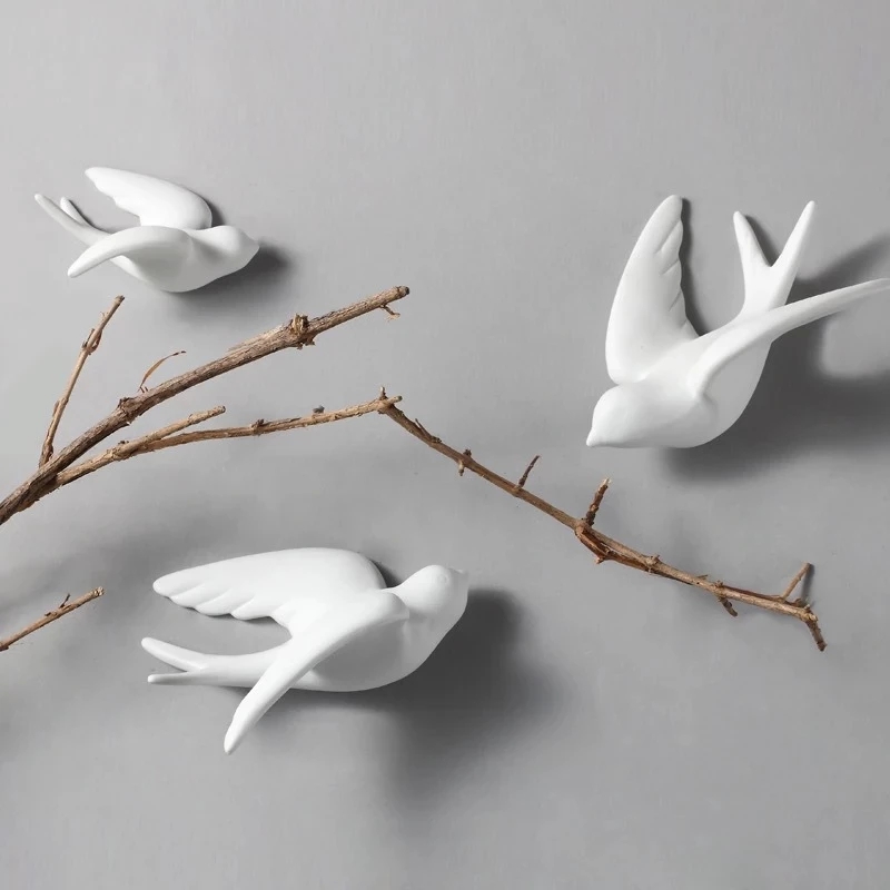 Creative Ceramic Birds Wall Ha - Art Craft Background review and price