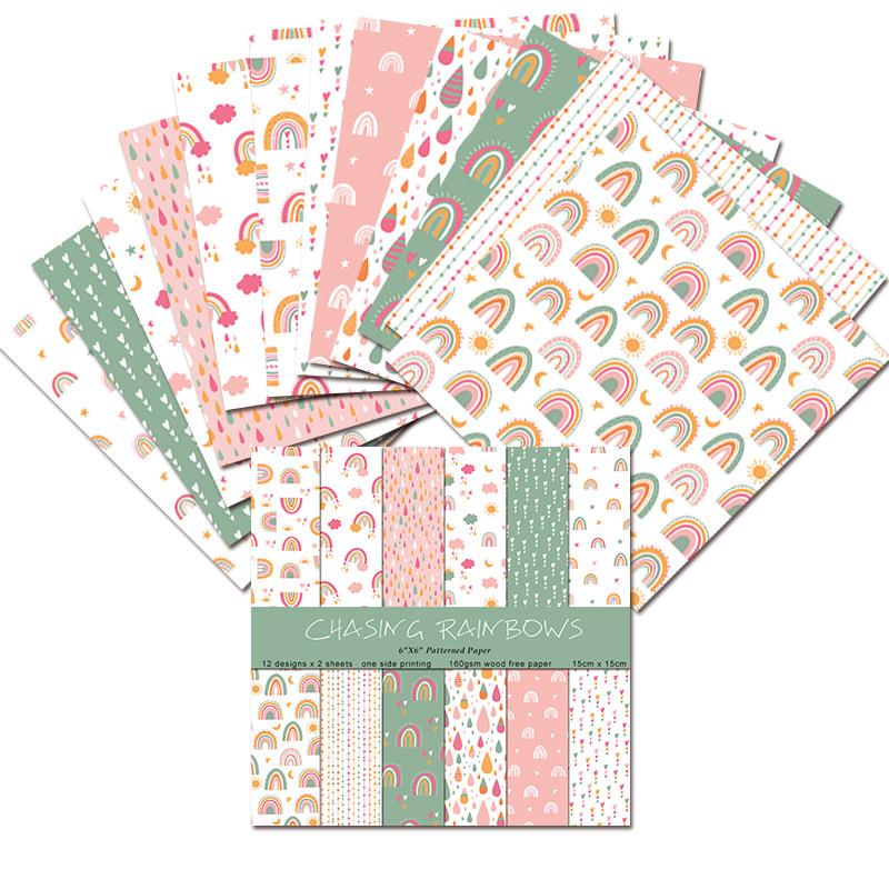 24 Sheets/Set Rainbow Craft Pa - Art Craft Background review and price