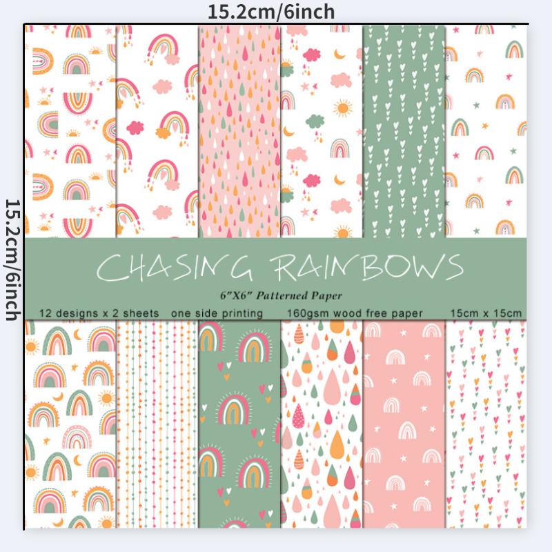 24 Sheets/Set Rainbow Craft Pa - Art Craft Background review and price