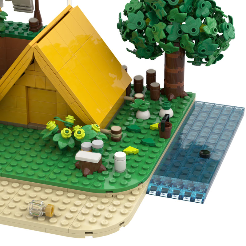 909pcs MOC Animal Crossing Vil - Art Craft Village review and price