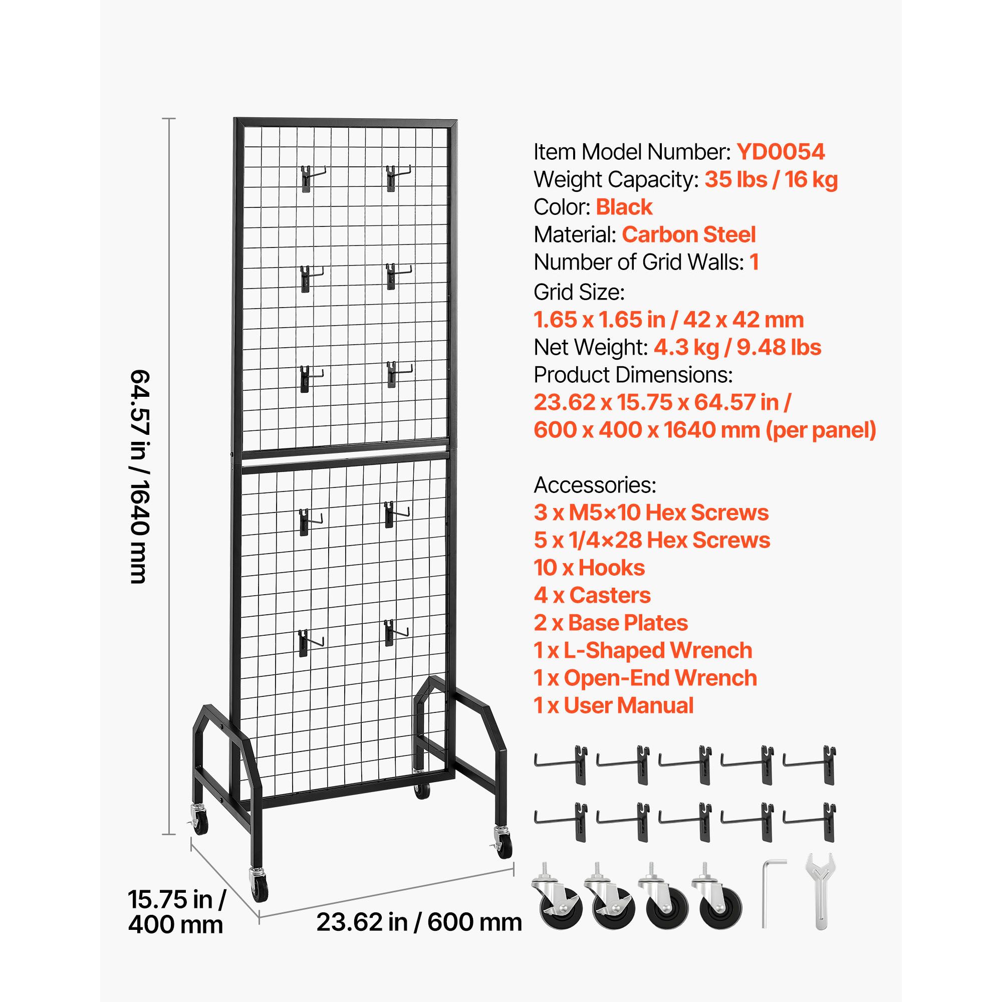 Grid Wall Panel, 1.9 x 5.4 ft  - Art X Craft review and price