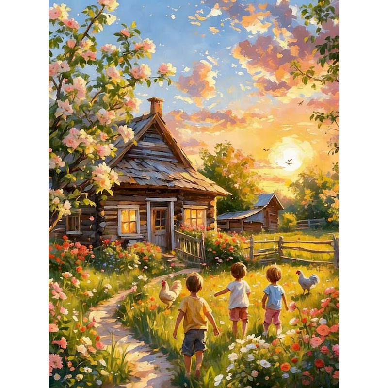 GATYZTORY Village Painting By  - Art Craft Village review and price
