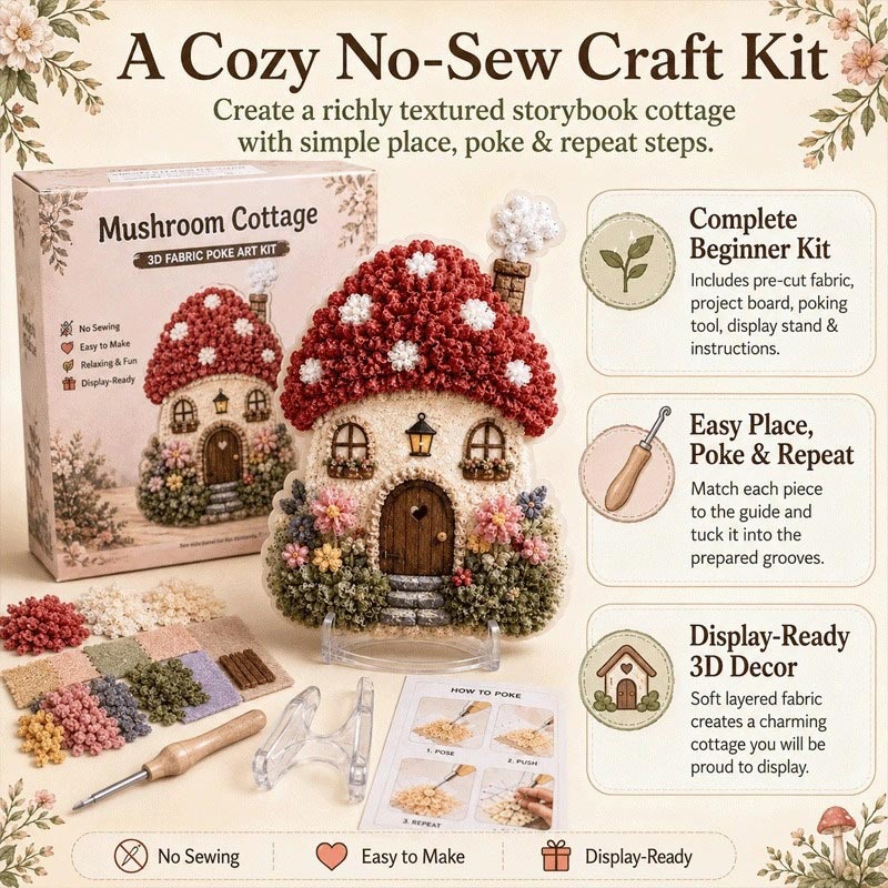 Whimsical Village 3D Fabric Po - Art Craft Village review and price