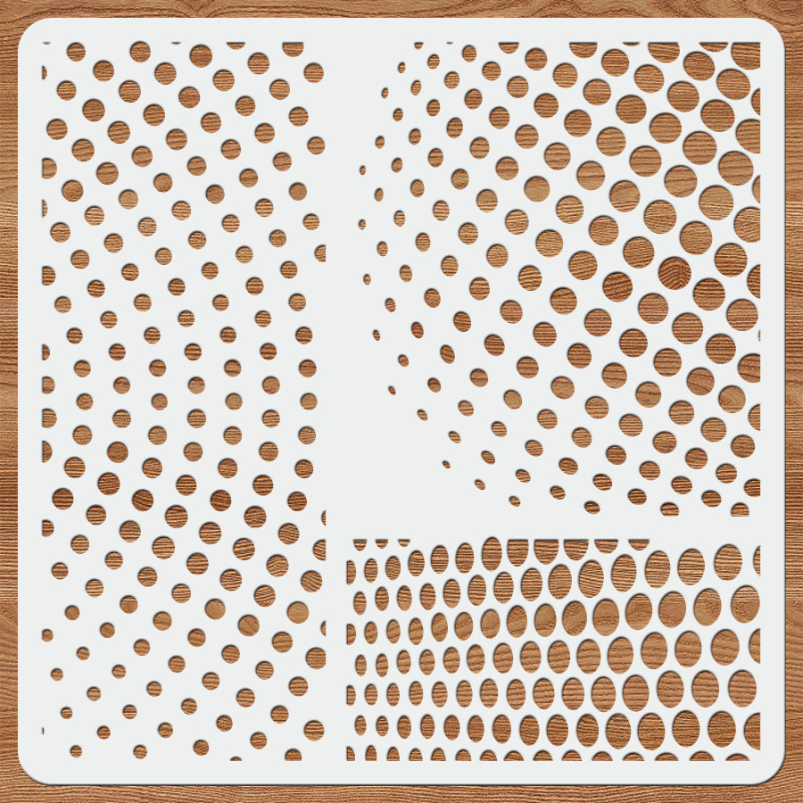 1PC Halftone Dot Stencil – 11. - Art Craft Background review and price
